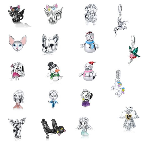 Hc8246be2e0b34360bf92b00fb2451c22S 2023 The New Designer cartoon DIY charms for bracelet 925 Sterling silver for jewelry making Fit pandoraers DIY bracelet