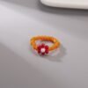 Sweet Flower Opening Adjustable Ring For Women Korean Trend Exquisite Jewelry Shiny Rhinestone Zircon Finger Ring Party Gift