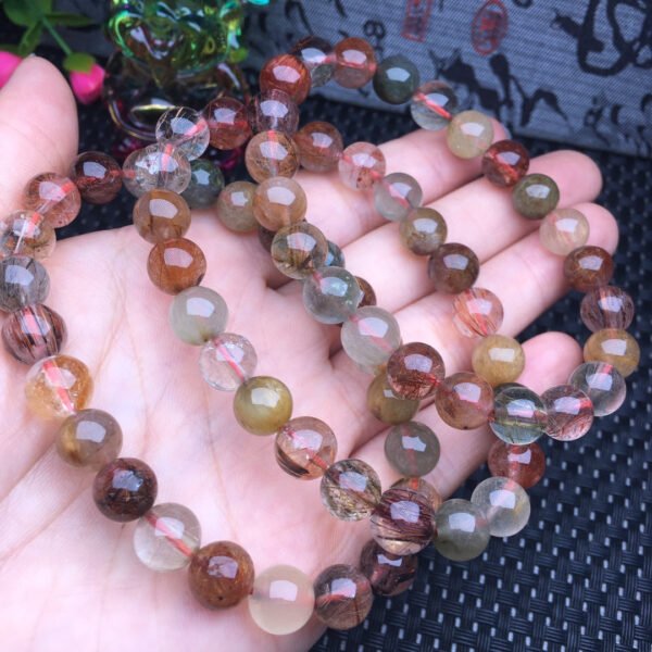 Colored hair crystal single loop bracelet