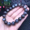 Black backbone single loop bracelet