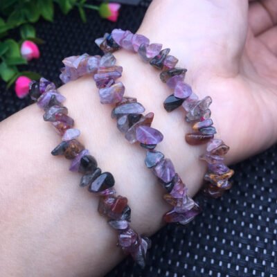 Aurora gravel single loop bracelet