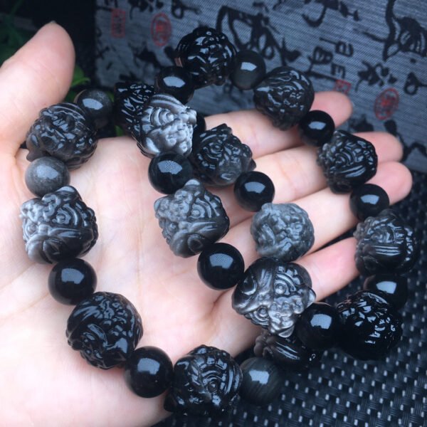 Silver flare lion bracelet