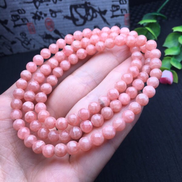 Red striped stone multi loop bracelet, 💕 Specification 5mm101901508