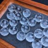 White crystal Buddhist scripture bead accessories 💕 Specification 13mm ✨ one million twenty-two thousand and fifty-eight