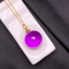 wsxc1698075888868_1 Natural Brazilian amethyst pendant with 18K gold buckle. The specification is approximately 17.8mm.2310620865