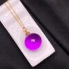 wsxc1698075888868_5 Natural Brazilian amethyst pendant with 18K gold buckle. The specification is approximately 17.8mm.2310620865