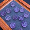 Purple yellow crystal peony flower small piece 💕 Specification 14.5mm2410008649