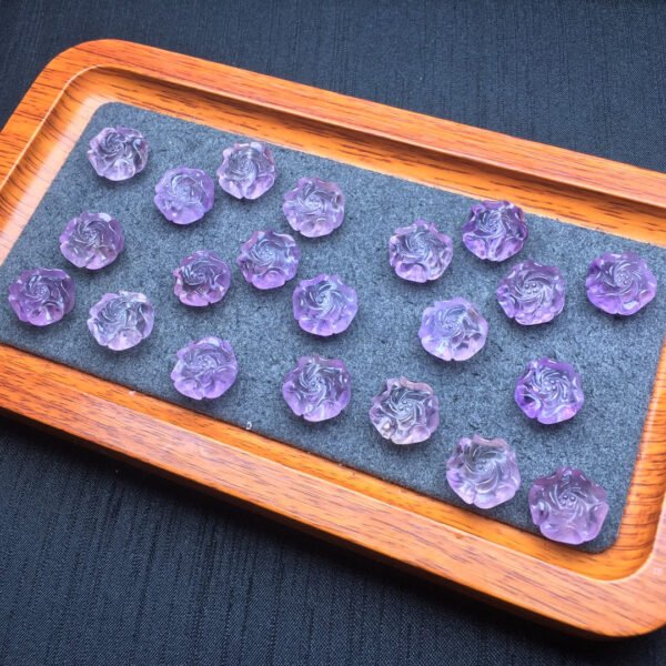 Purple yellow crystal peony flower small piece 💕 Specification 14.5mm2410008649
