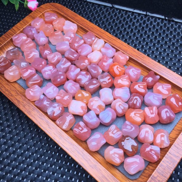 wsxc1698153027630_2 Pink Salt Plateau Agate Puppy Rabbit Small Piece 💕 Specification 12.8mm ✨2410006.5984