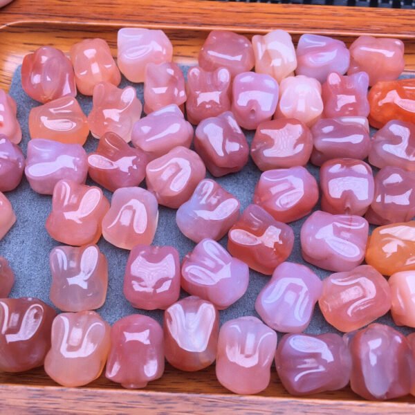 wsxc1698153027630_4 Pink Salt Plateau Agate Puppy Rabbit Small Piece 💕 Specification 12.8mm ✨2410006.5984