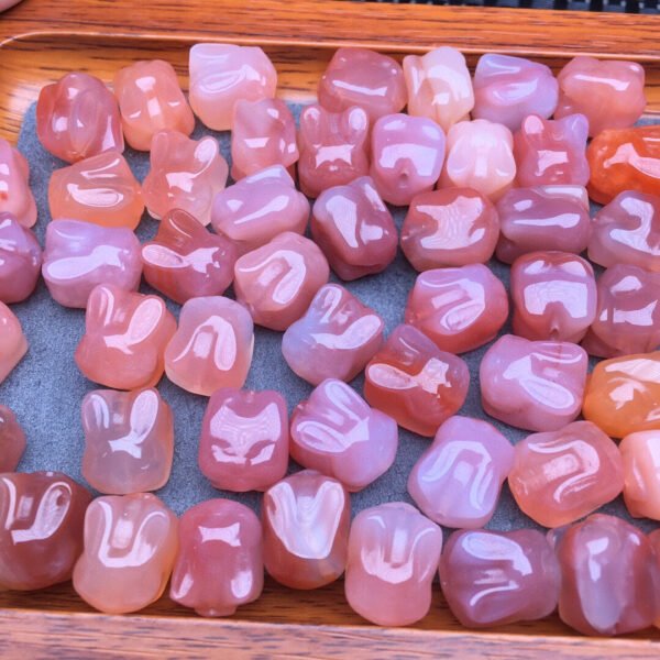wsxc1698153027630_5 Pink Salt Plateau Agate Puppy Rabbit Small Piece 💕 Specification 12.8mm ✨2410006.5984