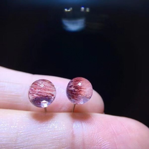 wsxc1698156822745_0 Super Beautiful Fantasy Purple Titanium Crystal Purple Seven Earrings for Women, Size 7.3mm2410208319
