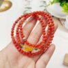 wsxc1698159389540_0 Natural South Red Three Ring Bracelet, 💕 South red with a diameter of approximately 5.3mm2410089346