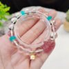 Natural White Crystal ➕ Strawberry crystal nine tailed fox beads with a diameter of 10 millimeters,2410045126