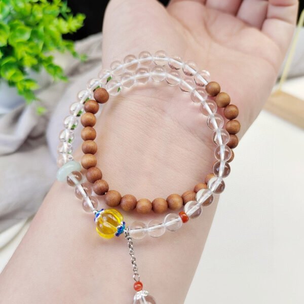 wsxc1698161457590_4 Natural White Crystal ➕ Lao Shan Tan's original double loop bracelet with a bead diameter of 6mm2410039461