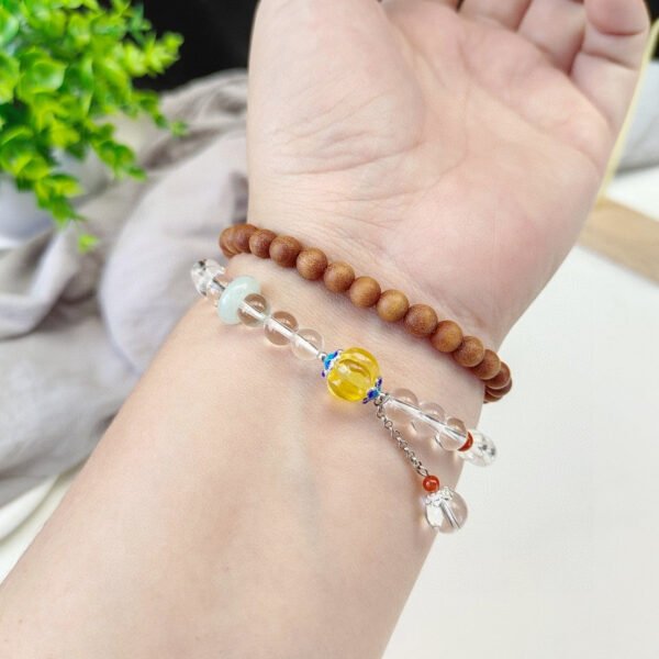 wsxc1698161457590_5 Natural White Crystal ➕ Lao Shan Tan's original double loop bracelet with a bead diameter of 6mm2410039461