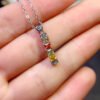 Colorful Blue Treasure Necklace, with a main stone size of 3mm square2510160168