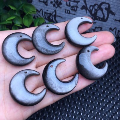 Silver Shining Stone Moon Piece 💕 Specification 26mm ✨2610006.5312