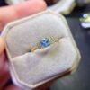 wsxc1698330625384_0 Natural Swiss Blue Topaz Stone Ring, with a main stone size of 5mm square,2610099352