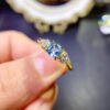 wsxc1698330625384_4 Natural Swiss Blue Topaz Stone Ring, with a main stone size of 5mm square,2610099352