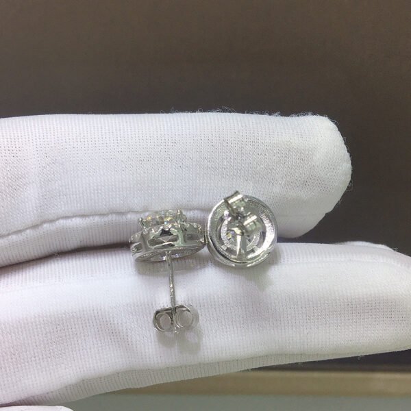 wsxc1698335269170_3 Mosan diamond earrings, 1 carat each, 2 carats in total2610120352