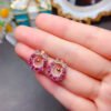 Pure natural magnesium aluminum garnet earrings, with a main stone size of 3mm,2610150235