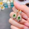 wsxc1698336407493_0 Pure natural Russian diopside earrings, main stone size 4 * 6mm2610120263