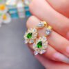 wsxc1698336407493_2 Pure natural Russian diopside earrings, main stone size 4 * 6mm2610120263
