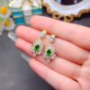 wsxc1698336407493_3 Pure natural Russian diopside earrings, main stone size 4 * 6mm2610120263