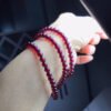 wsxc1698338123463_1 Natural Wine Red Garnet Three Ring Bracelet, with beads approximately 5.6 to 5.7mm in diameter2610169354