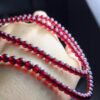 wsxc1698338123463_3 Natural Wine Red Garnet Three Ring Bracelet, with beads approximately 5.6 to 5.7mm in diameter2610169354