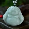 wsxc1698417578436_0 Natural A-grade Jade Maitreya Buddha Pendant, Size: 56.1/51.3/13.8mm2710159134