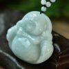 wsxc1698417578436_1 Natural A-grade Jade Maitreya Buddha Pendant, Size: 56.1/51.3/13.8mm2710159134