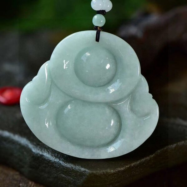wsxc1698417578436_3 Natural A-grade Jade Maitreya Buddha Pendant, Size: 56.1/51.3/13.8mm2710159134