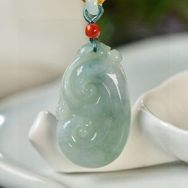 Natural A-grade Jade Pixiu Pendant, Size: 42 * 24.9 * 6.3mm2710129316