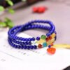 wsxc1698419918987_1 Original natural lapis lazuli three loop bracelet, with a bead diameter of approximately 4.6mm2710099589
