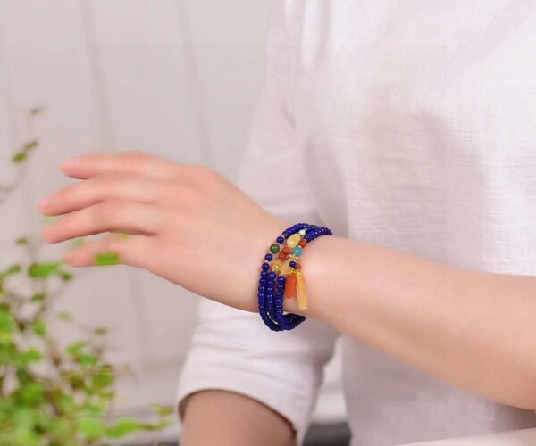 wsxc1698419918987_3 Original natural lapis lazuli three loop bracelet, with a bead diameter of approximately 4.6mm2710099589