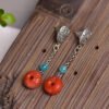 wsxc1698420337090_1 Original Light South Red Pixiu Earline/Earrings, South Red with a diameter of approximately 10.7mm2710085346