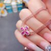 Pure natural unburned Papalacha powder blue treasure necklace, size 3 * 5mm2810425163