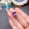 Natural Brazilian amethyst ring, main stone size 10 * 12mm2810140156