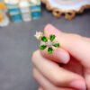 Natural diopside ring shipment, main stone size 3 * 5mm2810130189