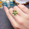 Natural diopside ring shipment, main stone size 3 * 5mm2810130189