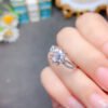 Pure natural moonstone ring, with a main stone size of 5mm round2810105136