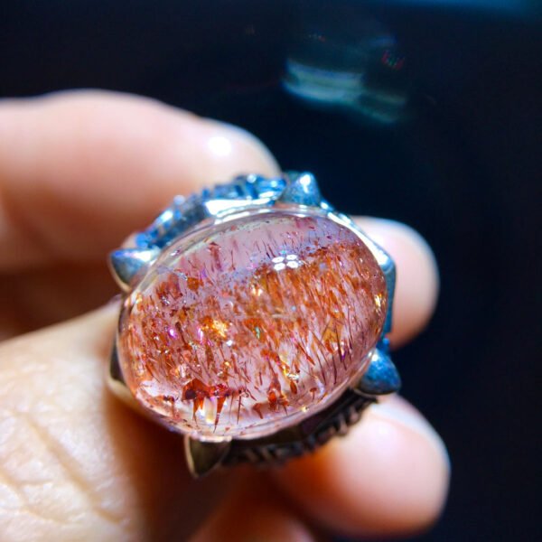 wsxc1698507319774_1 Natural Strawberry Crystal Ring, Size 17/13mm2810668189