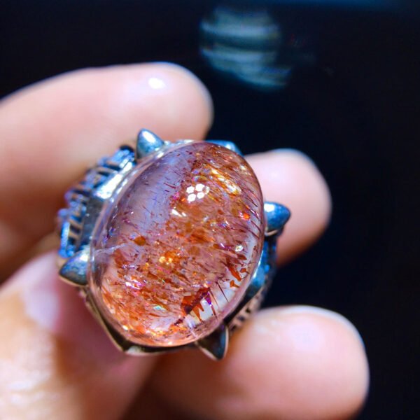 wsxc1698507319774_4 Natural Strawberry Crystal Ring, Size 17/13mm2810668189