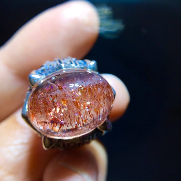 wsxc1698507319774_6 Natural Strawberry Crystal Ring, Size 17/13mm2810668189
