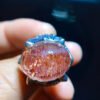 wsxc1698507319774_7 Natural Strawberry Crystal Ring, Size 17/13mm2810668189
