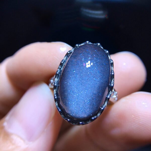wsxc1698507479115_1 Natural Blue Ghost Blue Sands Starlight Ring, Size 17/11mm2810298556
