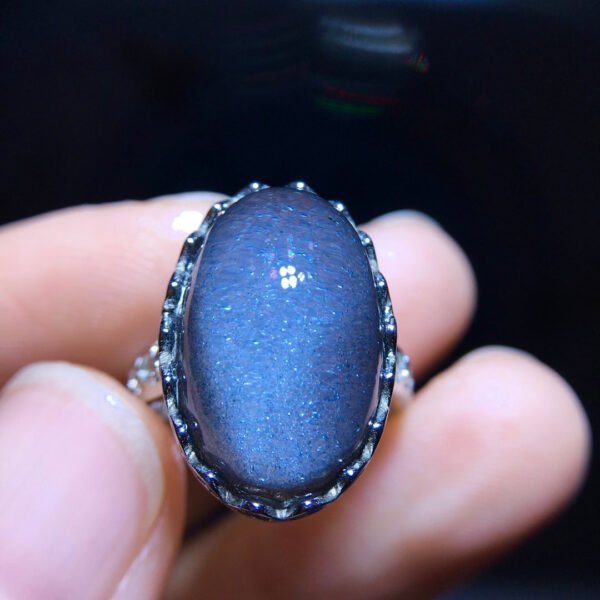 wsxc1698507479115_3 Natural Blue Ghost Blue Sands Starlight Ring, Size 17/11mm2810298556