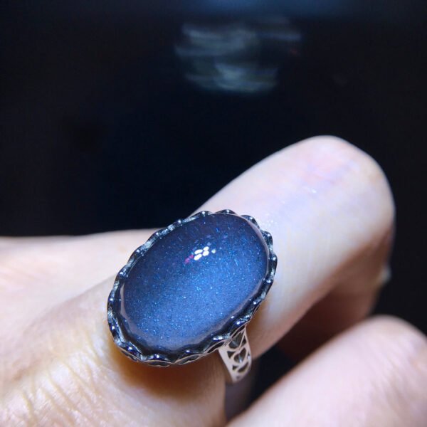 wsxc1698507479115_8 Natural Blue Ghost Blue Sands Starlight Ring, Size 17/11mm2810298556